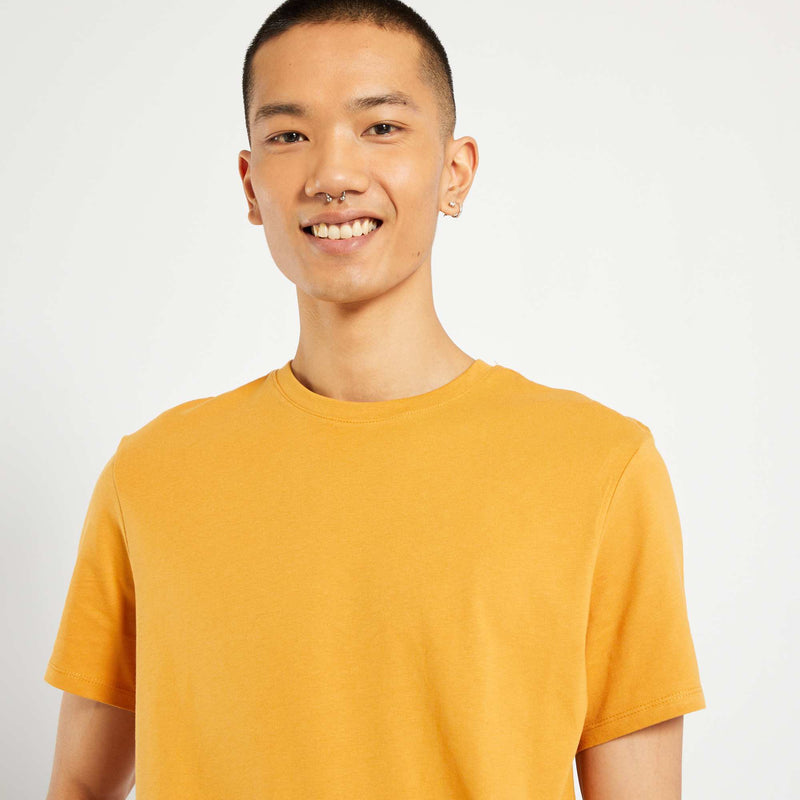 T-shirt droit en jersey uni