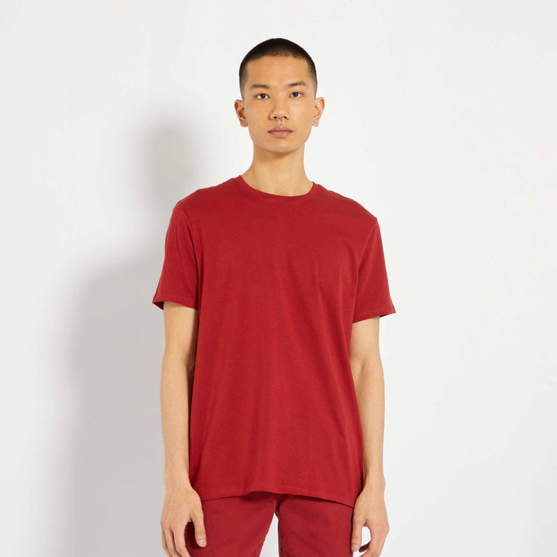 T-shirt droit en jersey uni