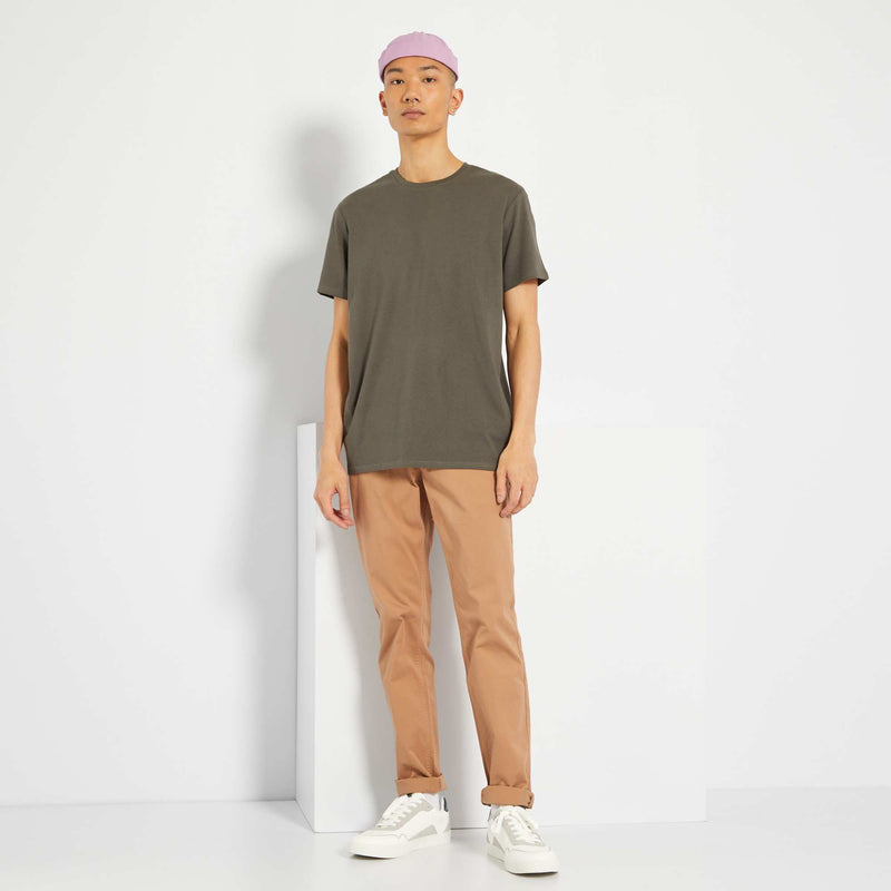 T-shirt droit en jersey uni