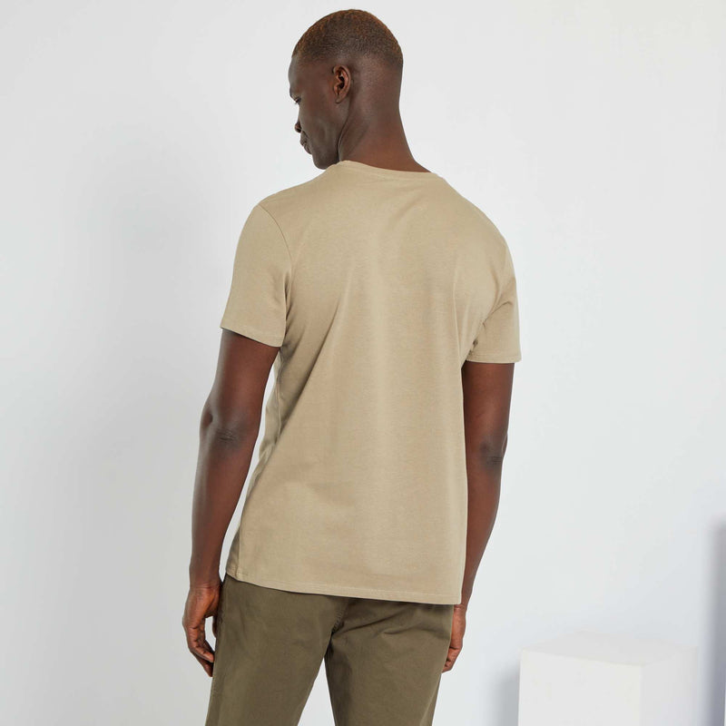 T-shirt droit en jersey uni