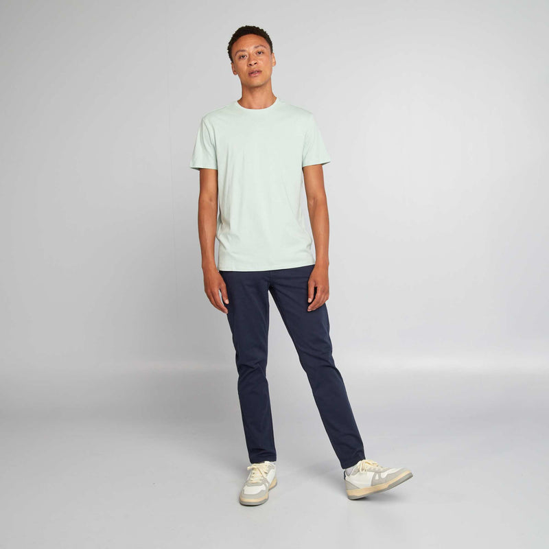 T-shirt droit en jersey uni
