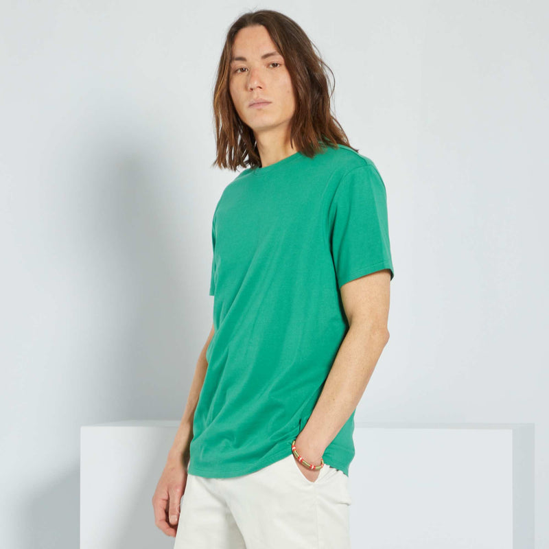 T-shirt droit en jersey uni