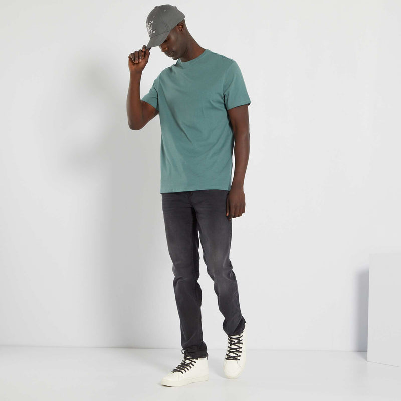 T-shirt droit en jersey uni