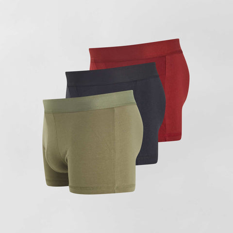 Lot de 3 boxers unis