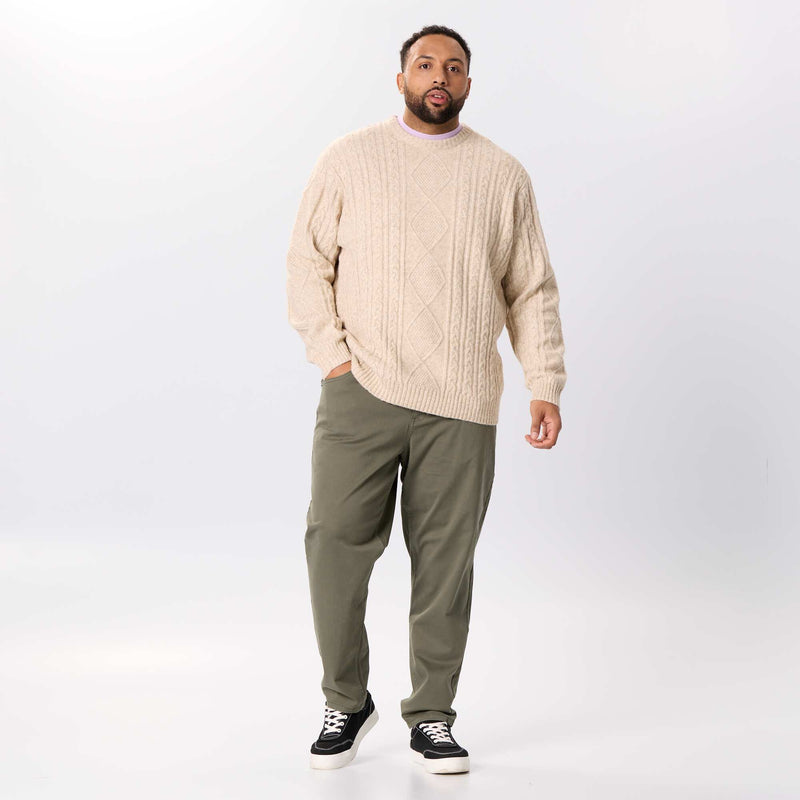 Pantalon slim - L32 – Kaki – Kiabi Maroc