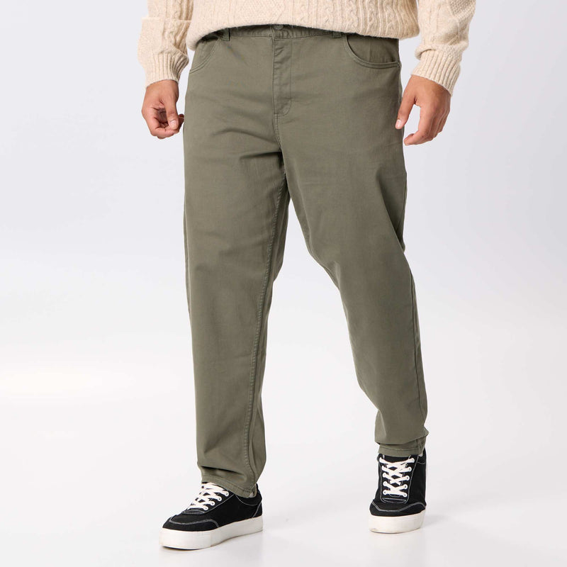 Pantalon slim - L32 – Kaki – Kiabi Maroc
