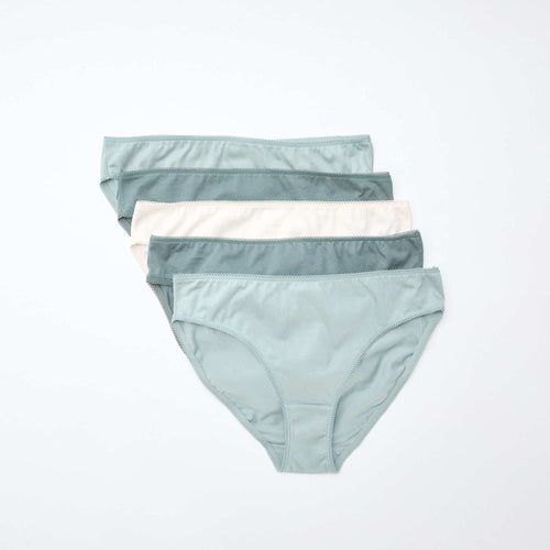 Lot de 5 culottes coton uni