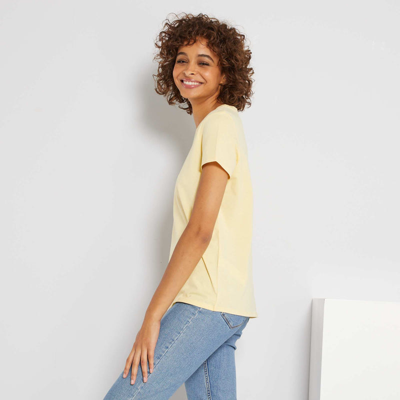 T-shirt uni en jersey