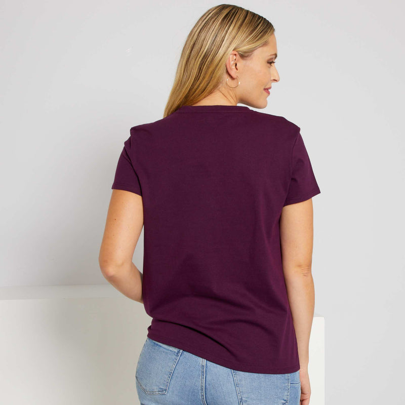 T-shirt uni en jersey