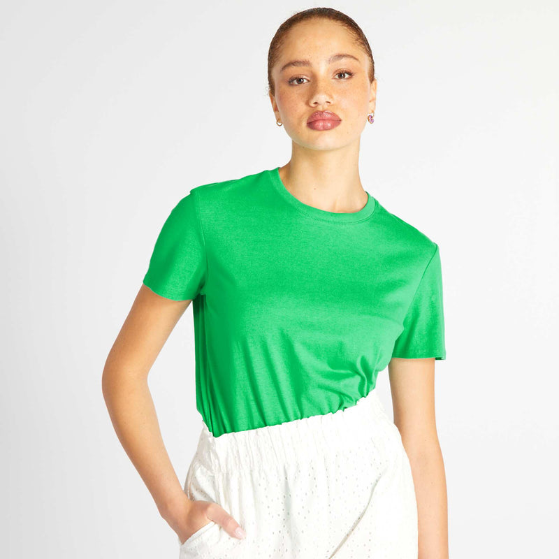 T-shirt uni en jersey