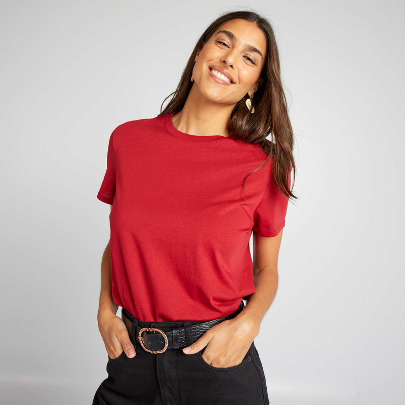 T-shirt uni en jersey