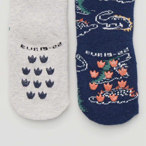 Lot de 2 paires de chaussettes antidérapantes