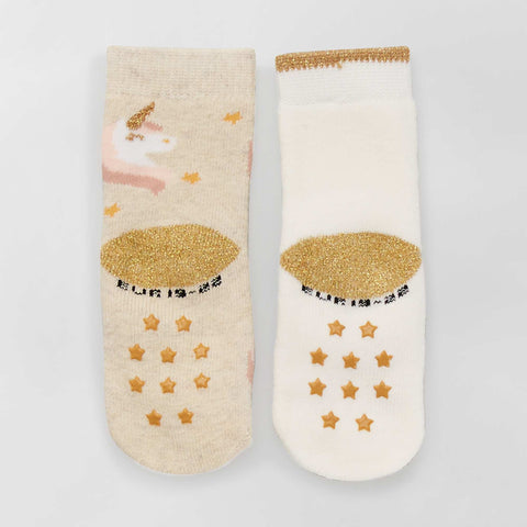 Lot de 2 paires de chaussettes antidérapantes