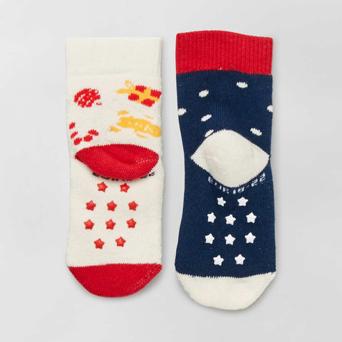 Lot de 2 paires de chaussettes antidérapantes