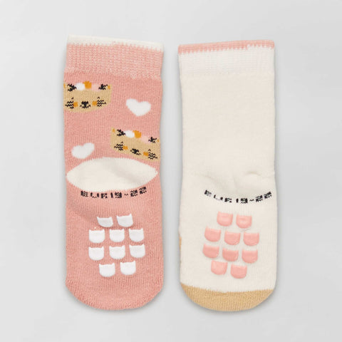 Lot de 2 paires de chaussettes antidérapantes