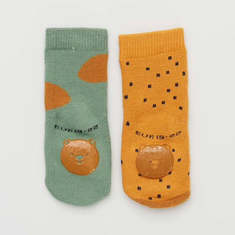 Lot de 2 paires de chaussettes antidérapantes