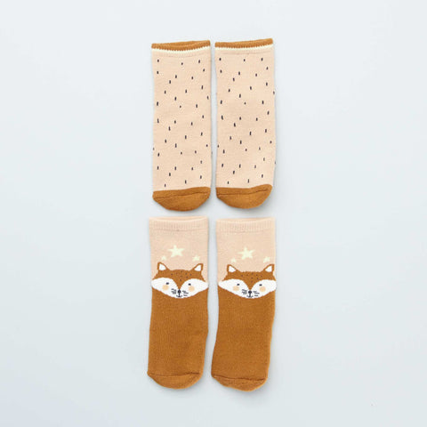 Lot de 2 paires de chaussettes antidérapantes