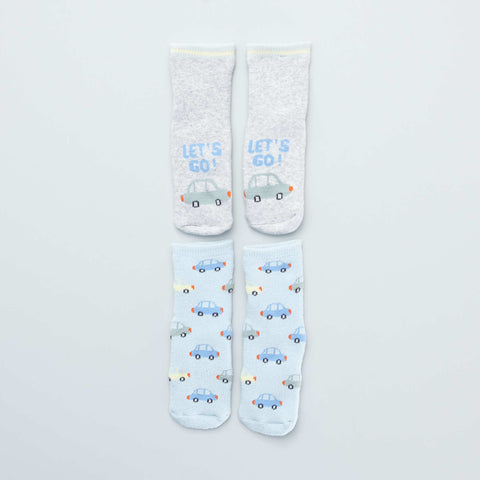 Lot de 2 paires de chaussettes antidérapantes