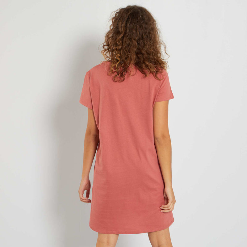 Chemise de nuit imprimé message