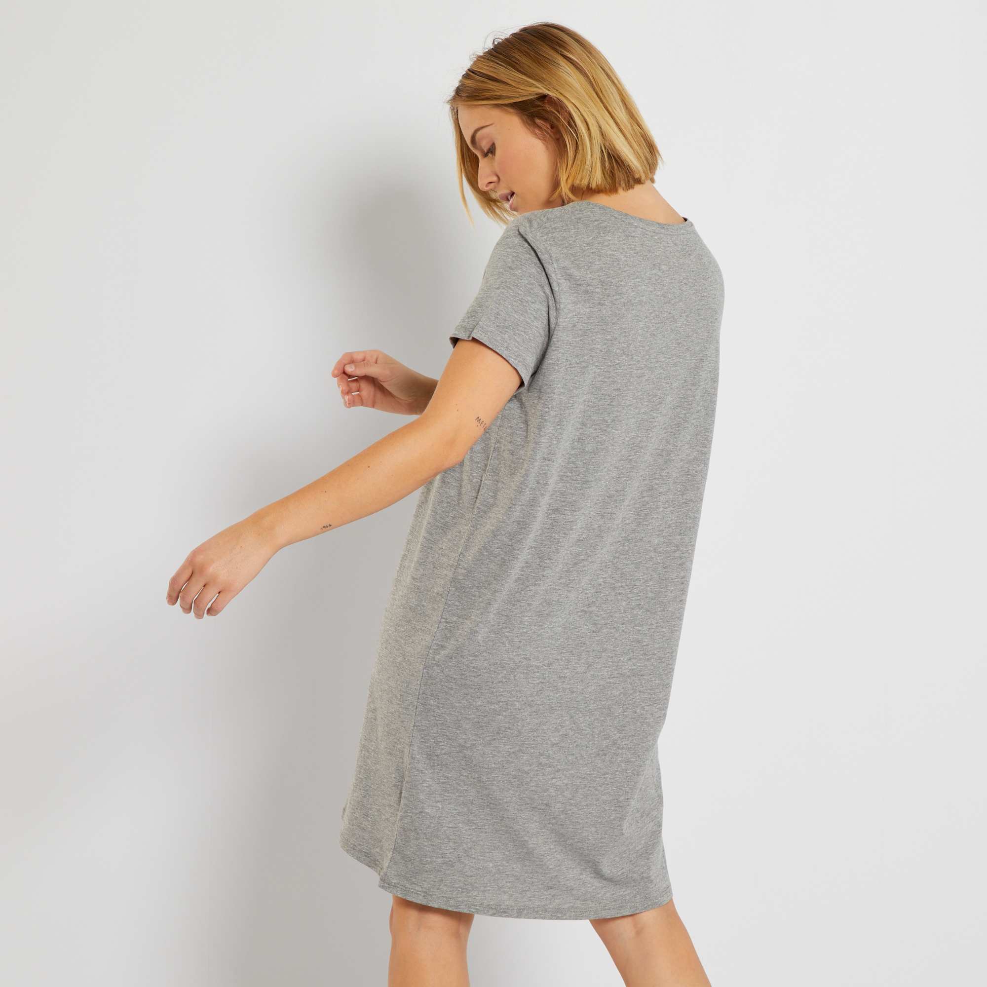 Chemise de nuit imprimé message