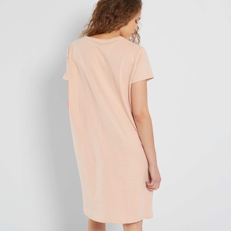 Chemise de nuit imprimé message