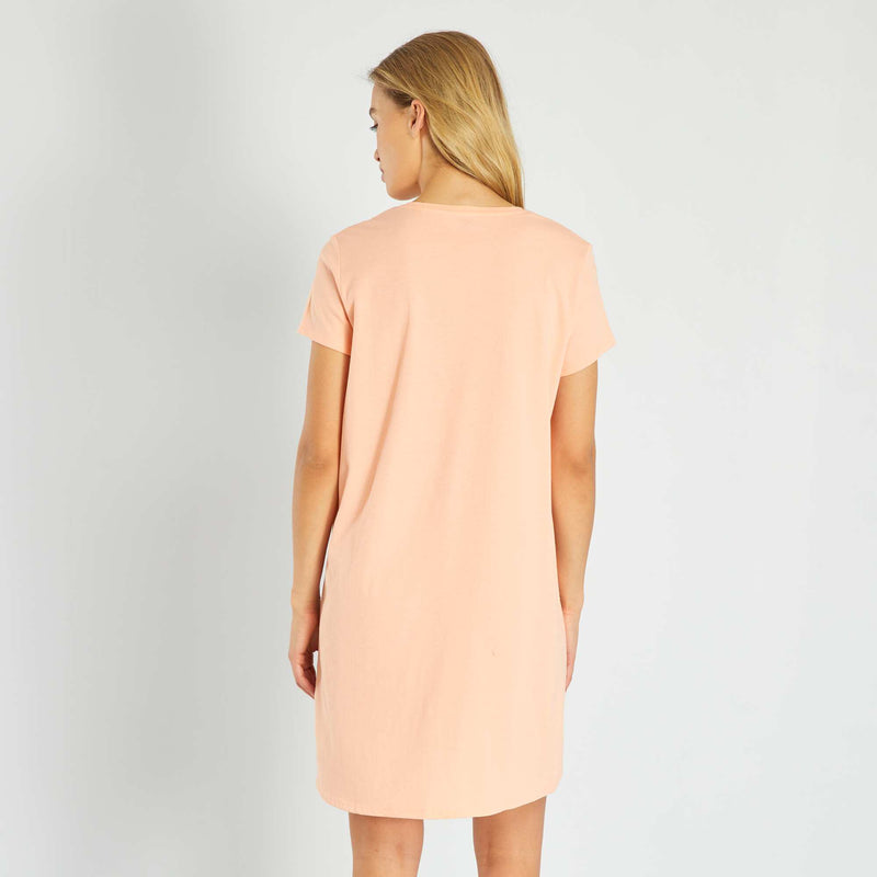 Chemise de nuit imprimé message