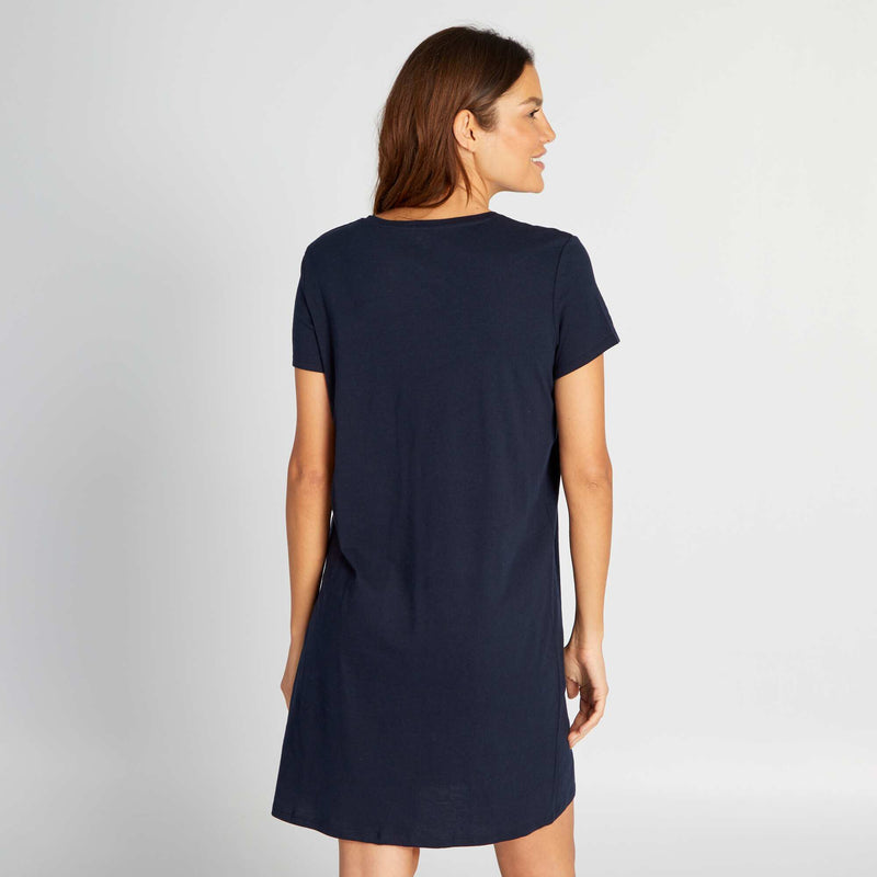Chemise de nuit imprimé message