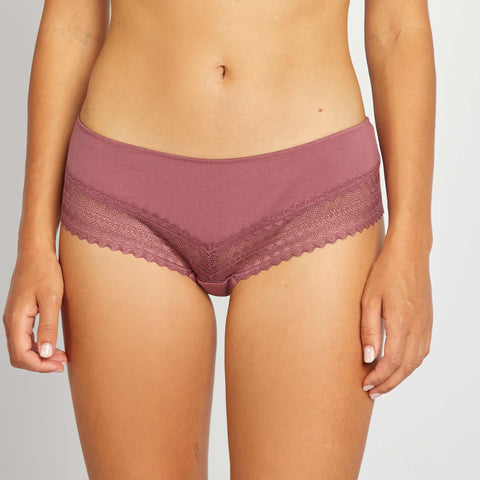 Lot de 3 shorty avec dentelle