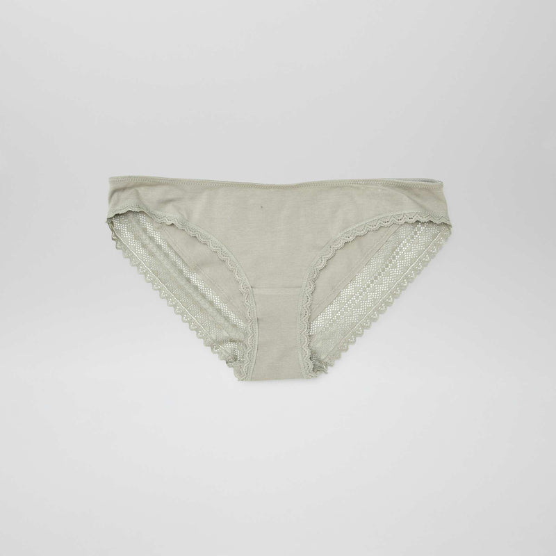 Lot de 3 culottes coton dentelle