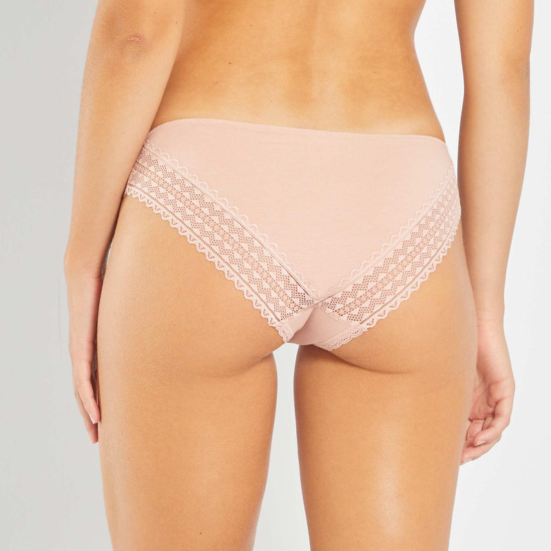 Lot de 3 culottes coton dentelle