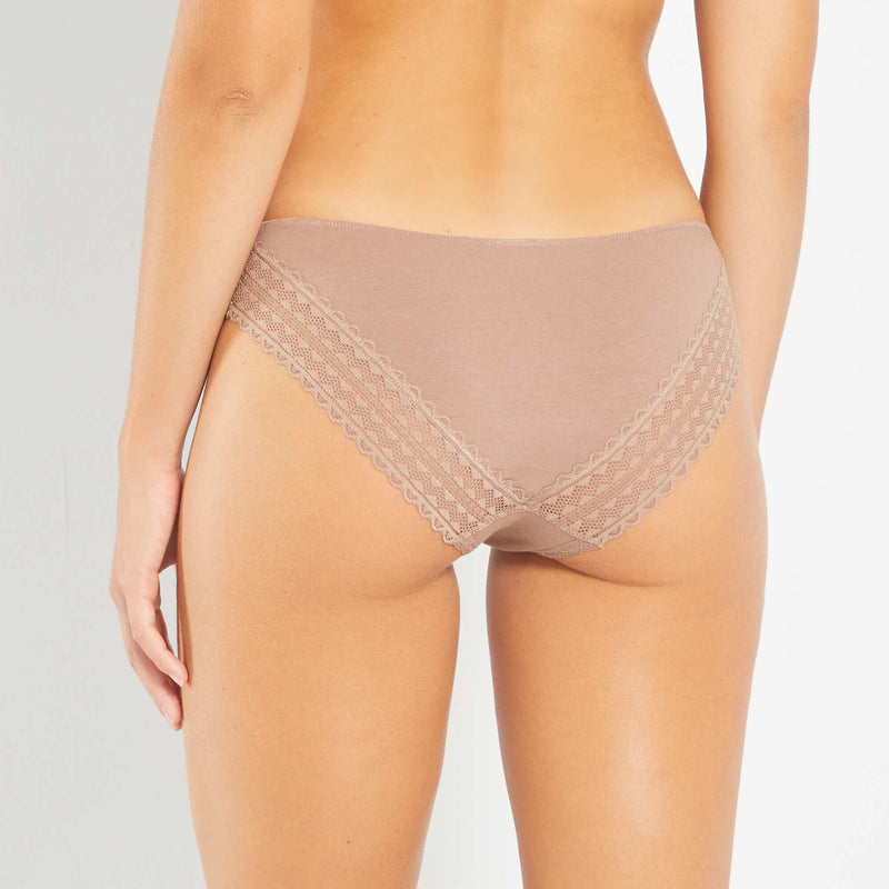 Lot de 3 culottes coton dentelle