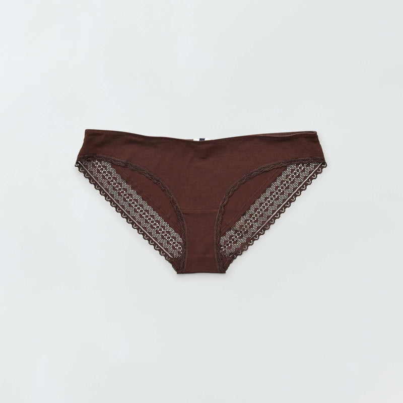 Lot de 3 culottes coton dentelle