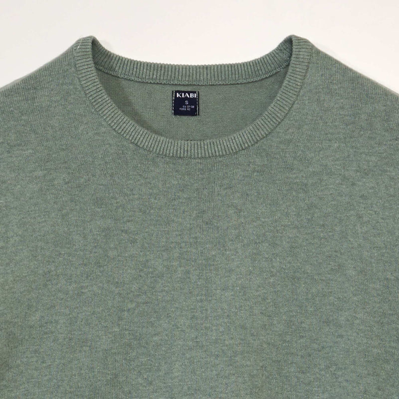 Pull uni à col rond