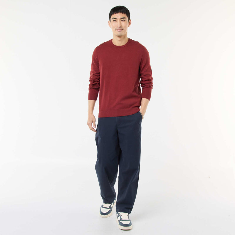 Pull uni à col rond