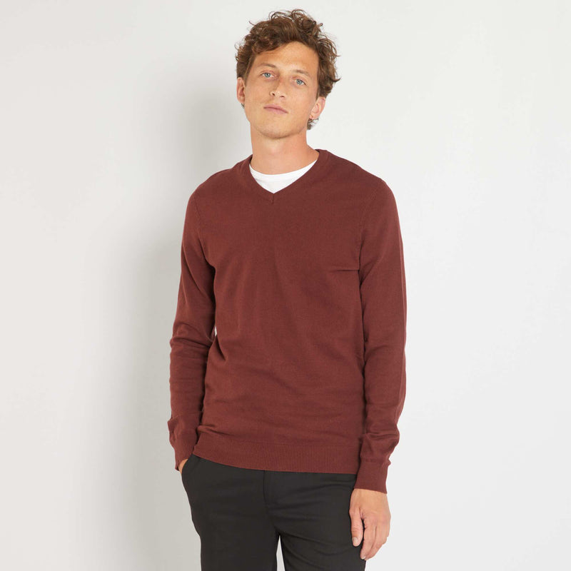 Pull basique en maille unie