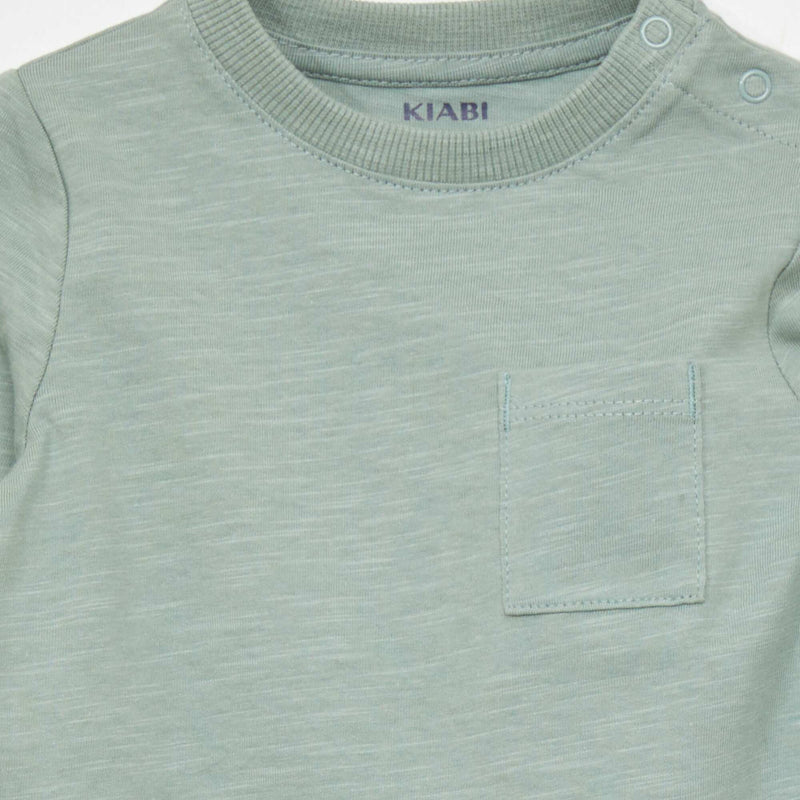T-shirt à col rond avec poche