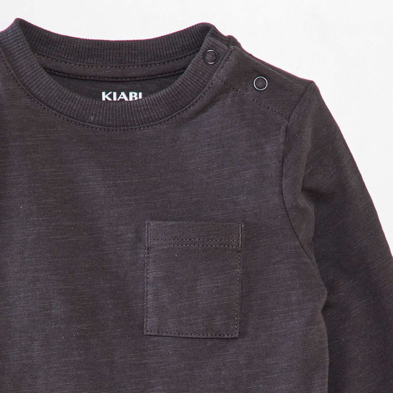 T-shirt à col rond avec poche