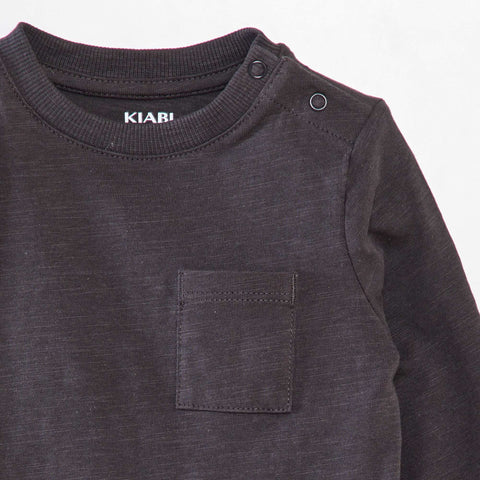 T-shirt à col rond avec poche
