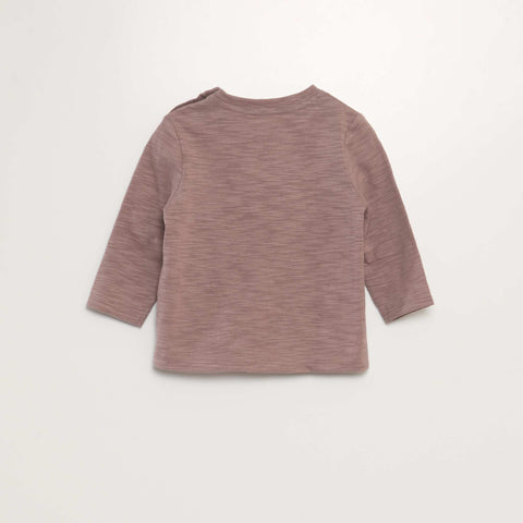 T-shirt à col rond avec poche