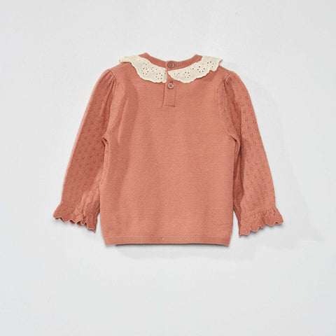 Pull en maille pointelle