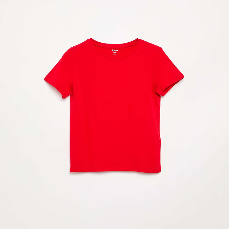 T-shirt en jersey uni – Rouge – Kiabi Maroc