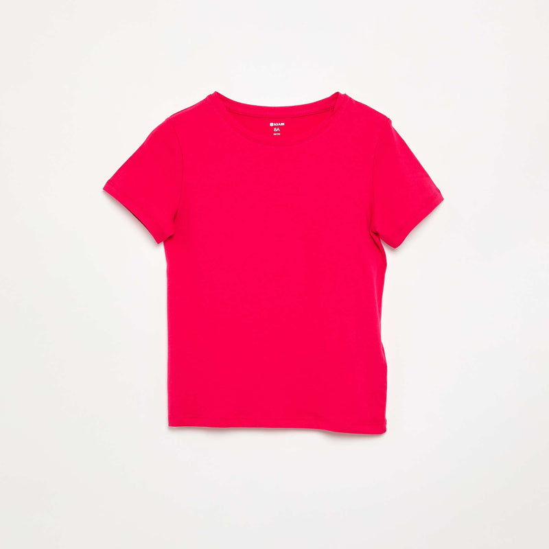 T-shirt en jersey uni – Rose – Kiabi Maroc