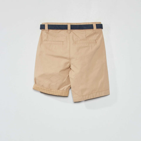 Bermuda chino avec ceinture