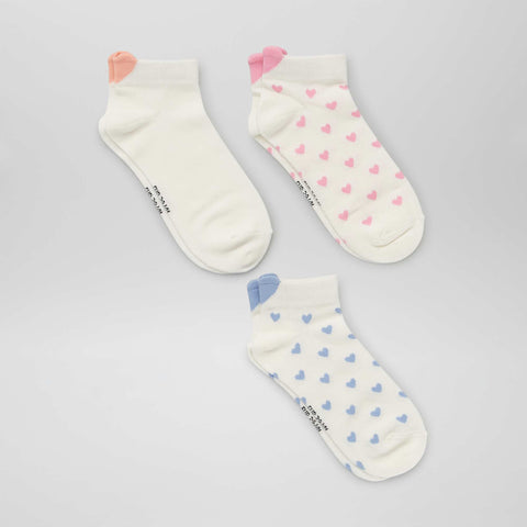 Chaussettes 'coeur' - Lot de 3