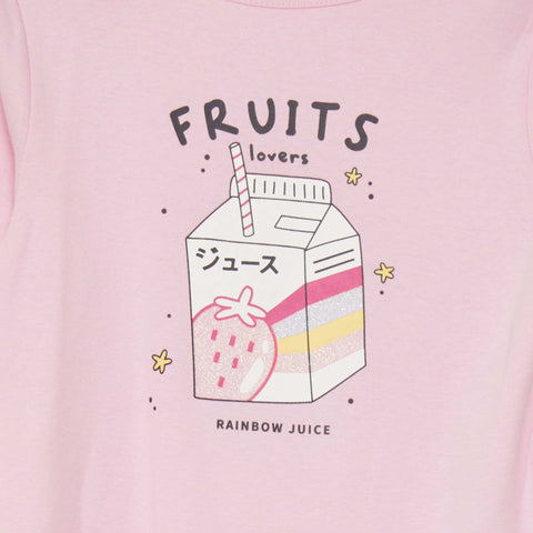 Pyjama long - imprimé fraises - 2 pièces