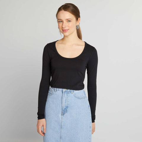 Crop-top manches longues